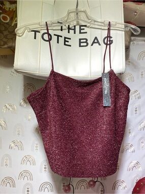 Wallflower Burgundy Sparkle Cami